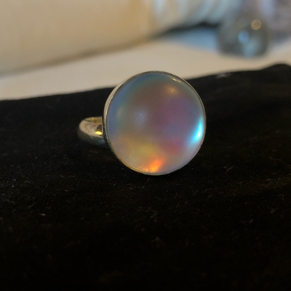 Sterling Silver Moonstone ring Adjustable - Picture 4 of 5